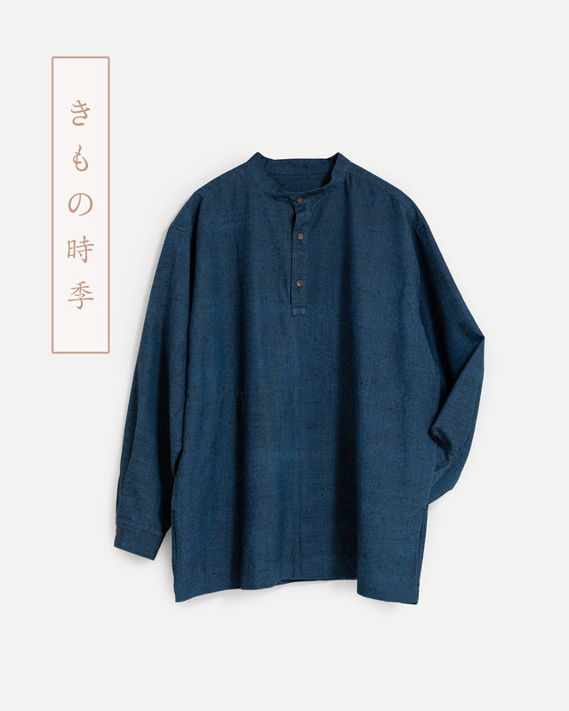 Simple shirt | Kimono long sleeve Shirt |  by Tsuruto｜Kimono-fuku custom ordering