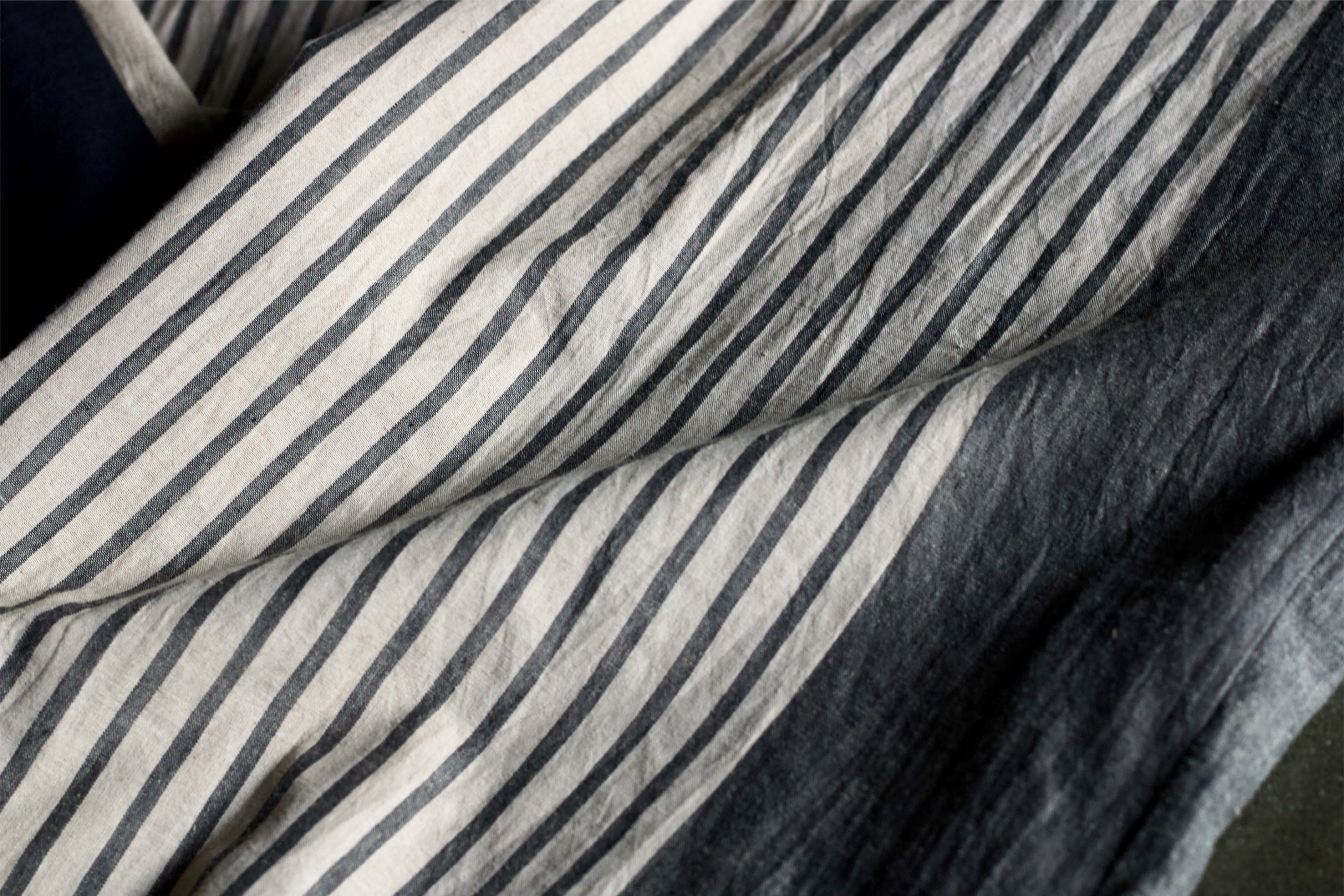 Stripe Khadi Cotton Merge Long Pullover-Beige – TSURUTO
